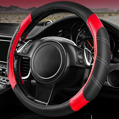 Custom-Fit Leather Steering Wheel Cover