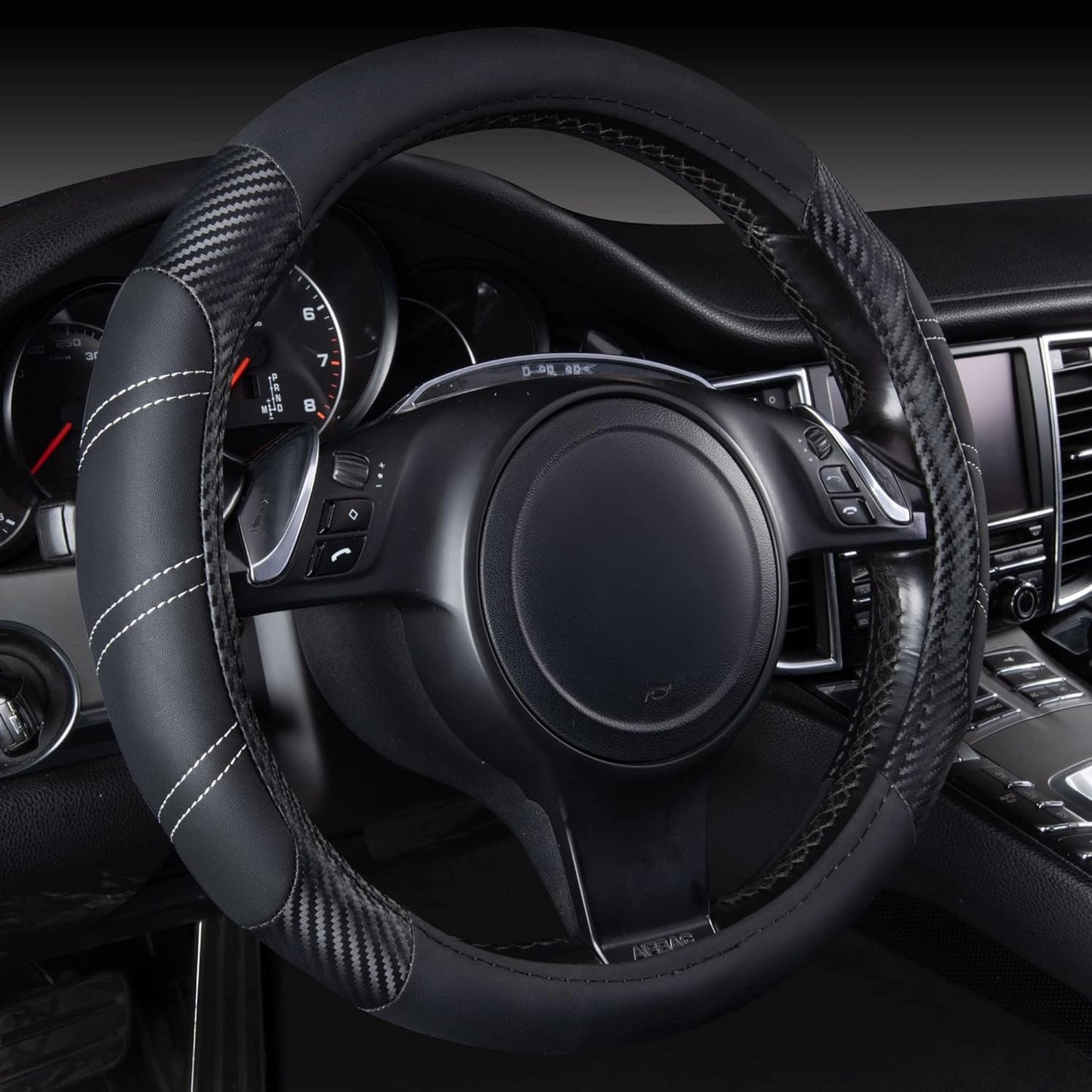 Custom-Fit Leather Steering Wheel Cover