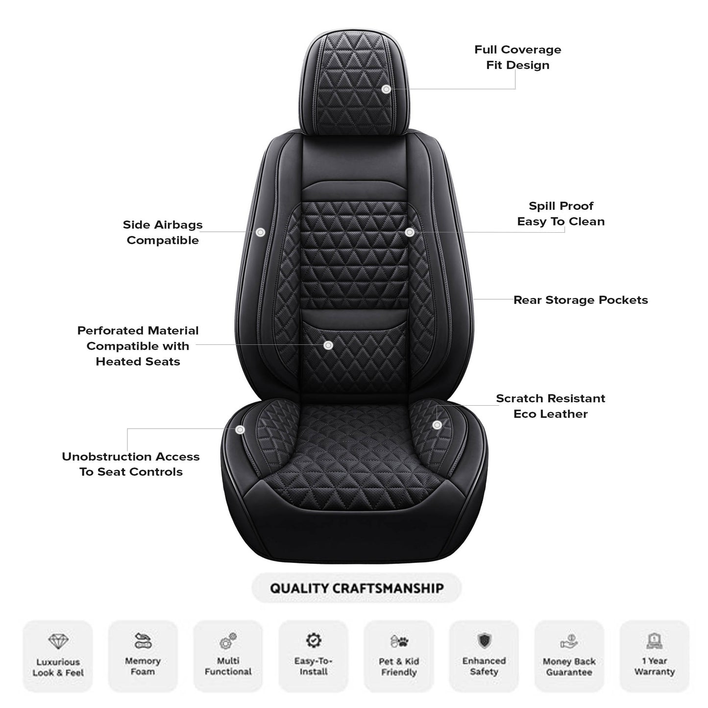 Supreme Gray Seat Cover