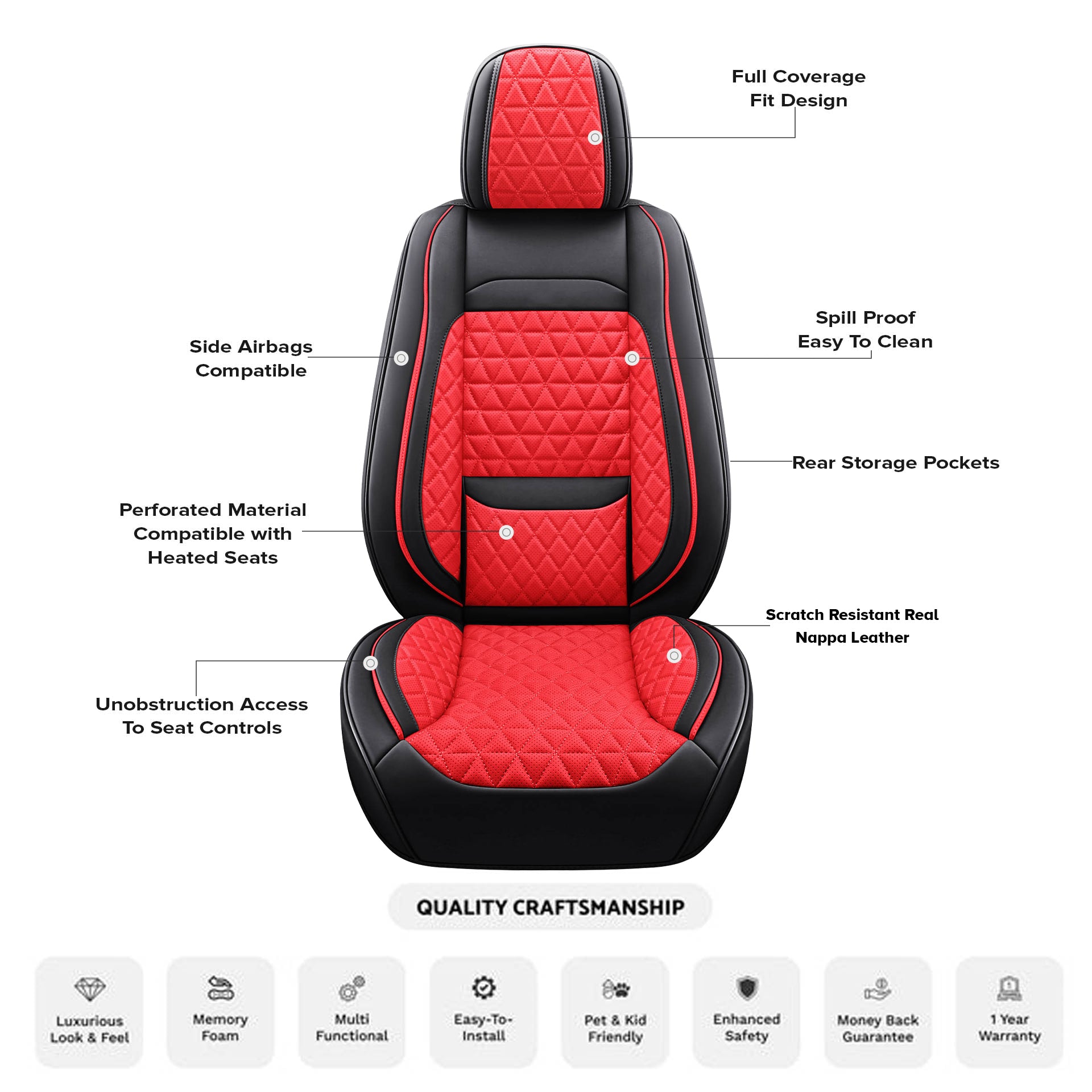 Scarlet Prestige Seat Cover