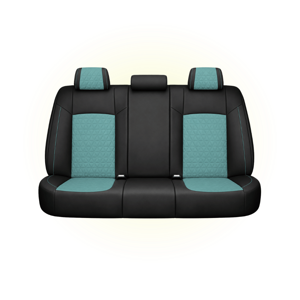 Black & Aqua Custom Seat Cover