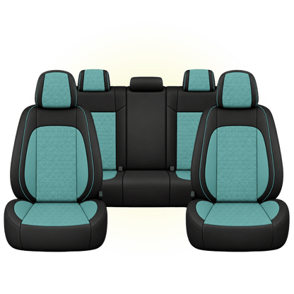 Black & Aqua Custom Seat Cover