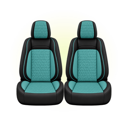 Black & Aqua Custom Seat Cover
