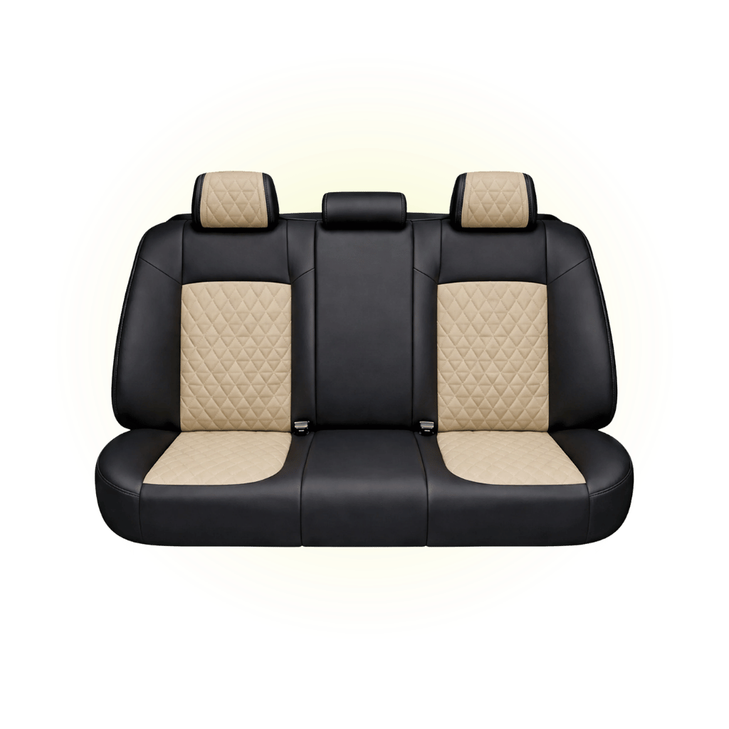 Black & Beige Custom Seat Cover