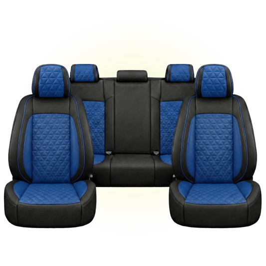 Black & Royal Blue Custom Seat Cover