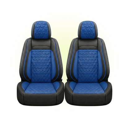 Black & Royal Blue Custom Seat Cover