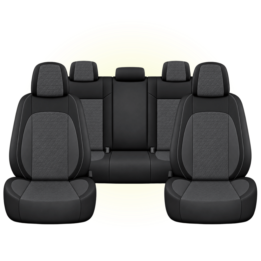 Black & Charcoal Grey Custom Seat Cover