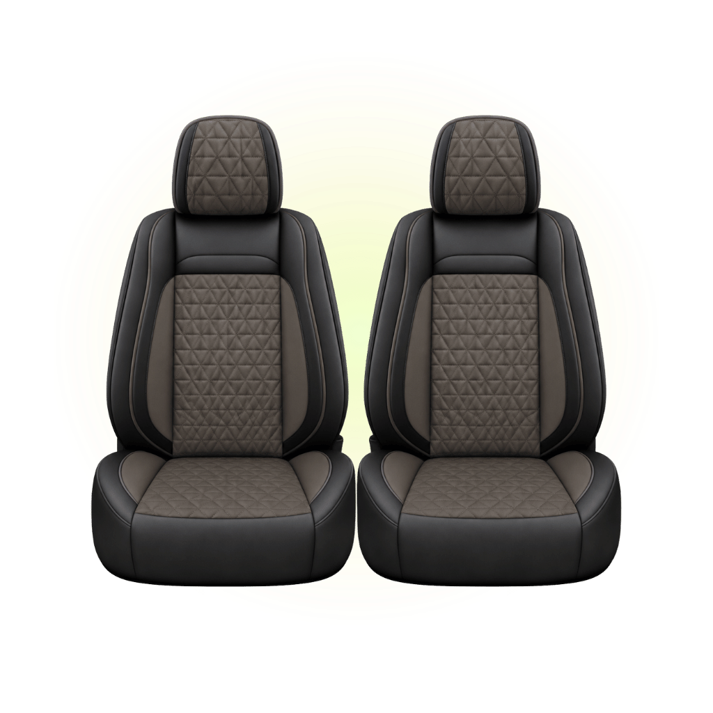 Black & Dark Mocha Custom Seat Cover