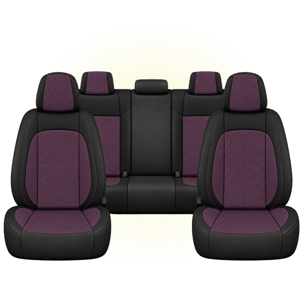 Black & Dark Purple Custom Seat Cover
