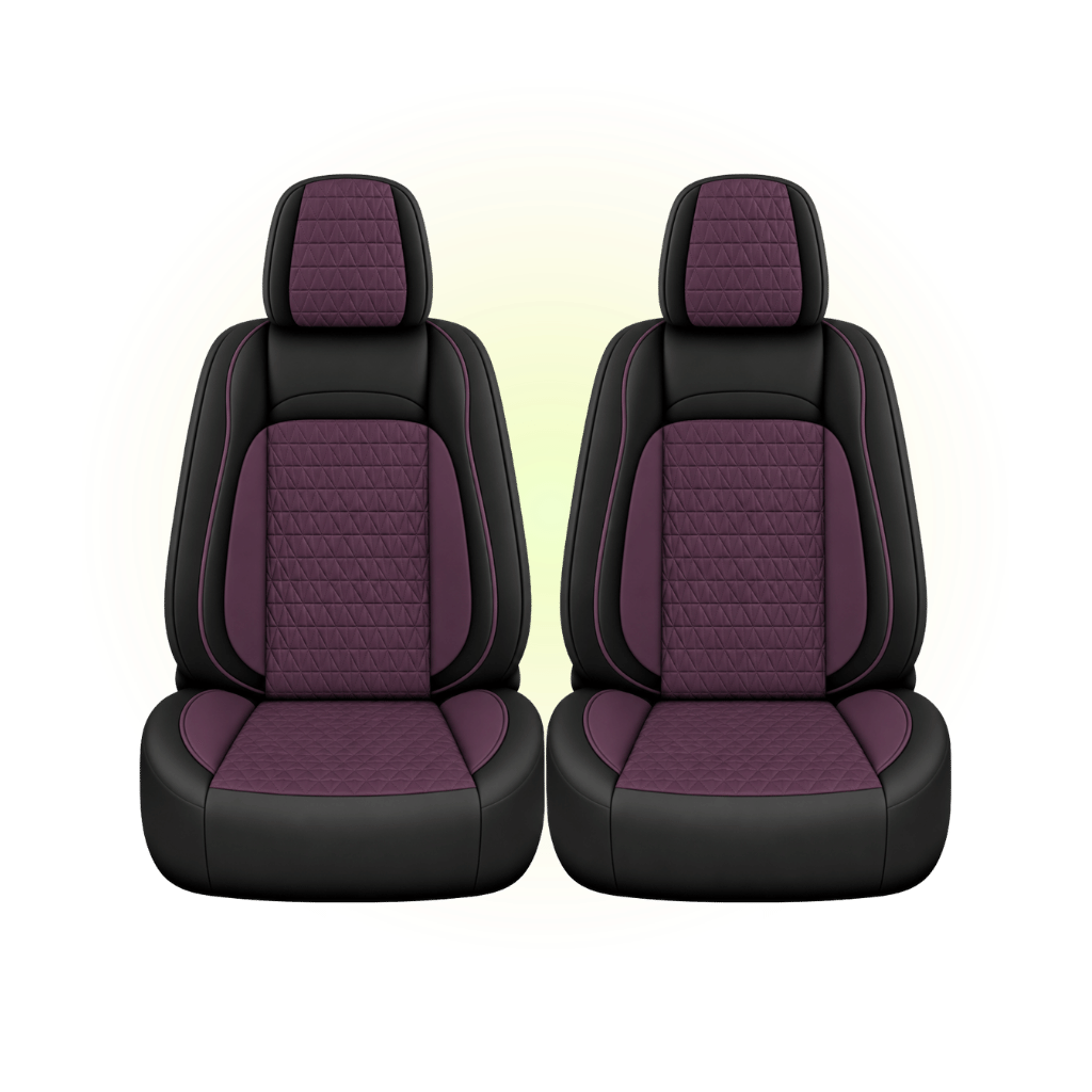 Black & Dark Purple Custom Seat Cover