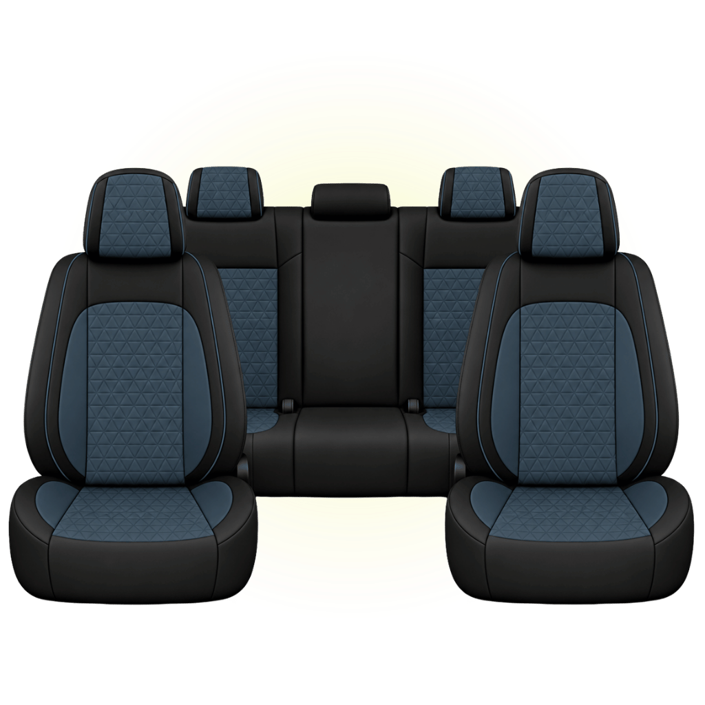Black & Deep Teal Custom Seat Cover