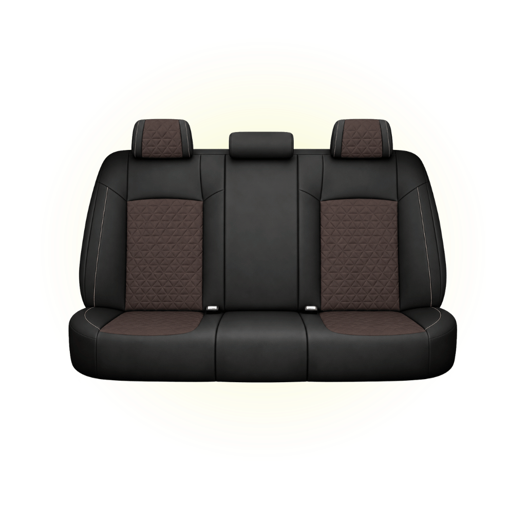 Black & Espresso Brown Custom Seat Cover