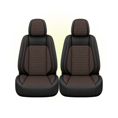 Black & Espresso Brown Custom Seat Cover