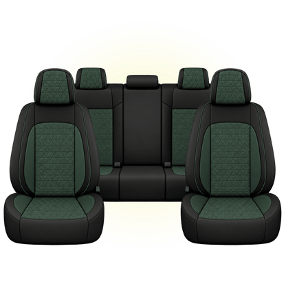 Black & Olive Green Custom Seat Cover