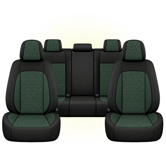 Black & Olive Green Custom Seat Cover