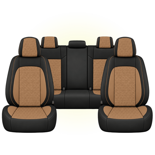Black & Peanut Butter Custom Seat Cover