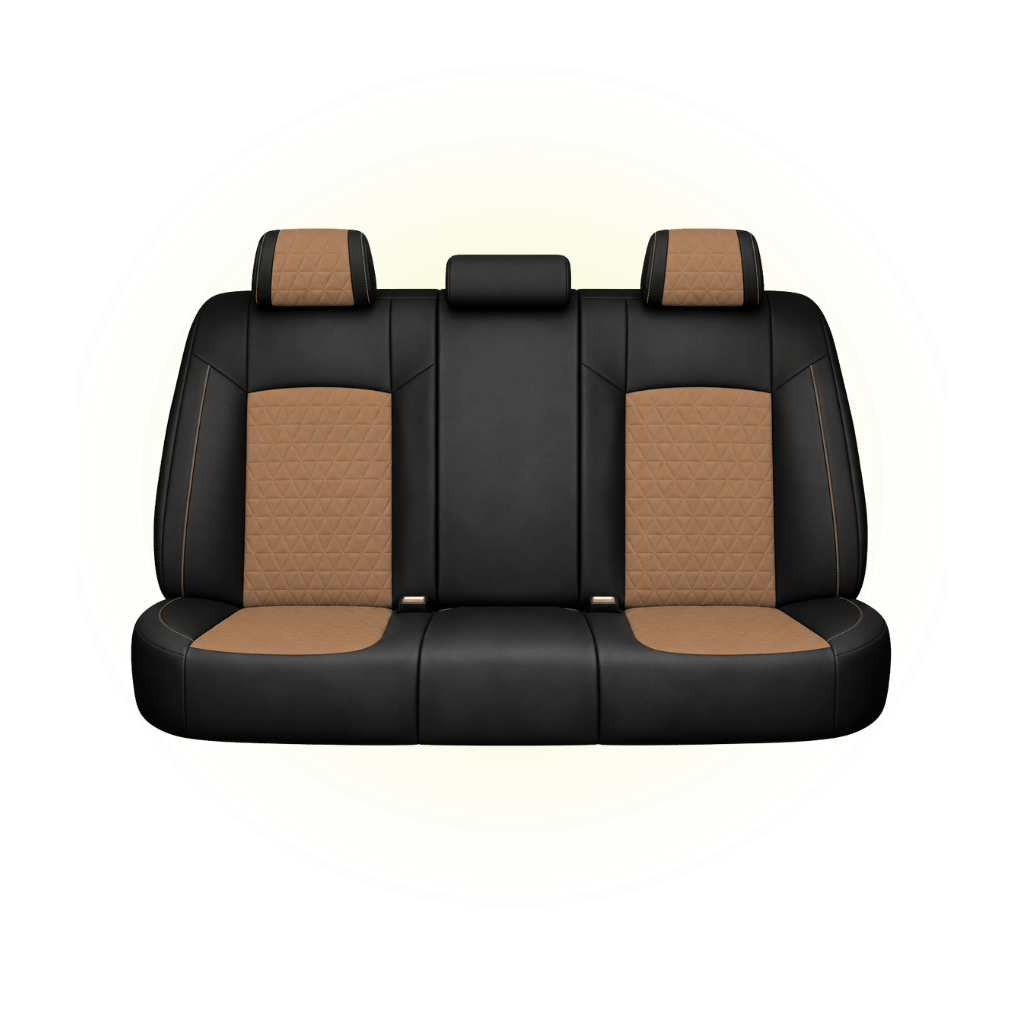 Black & Peanut Butter Custom Seat Cover