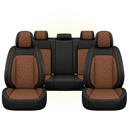 Black & Saddle Brown Custom Seat Cover