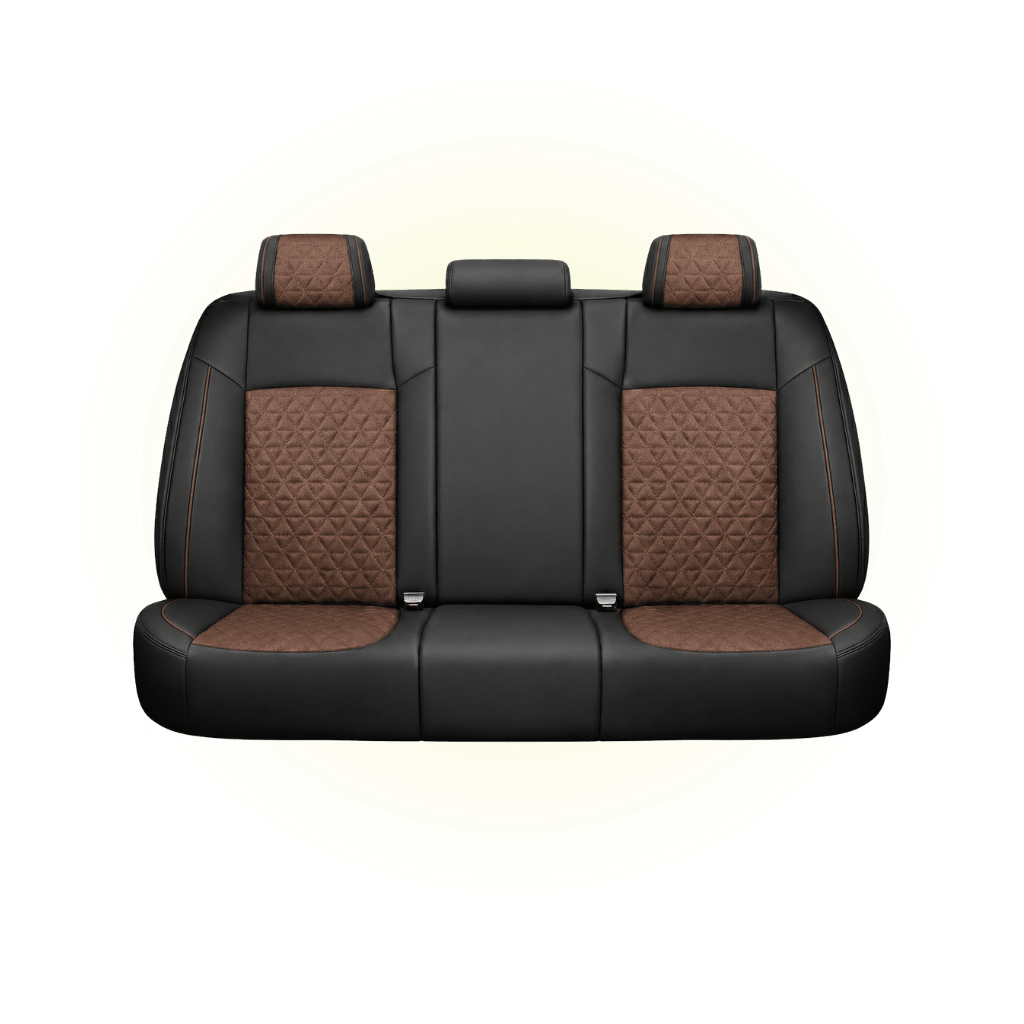 Black & Saddle Brown Custom Seat Cover