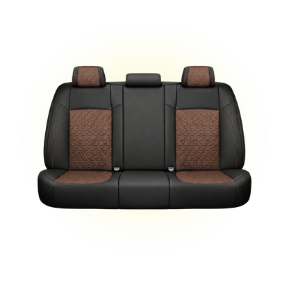 Black & Saddle Brown Custom Seat Cover