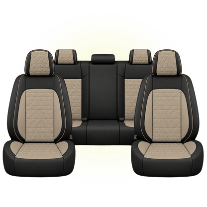 Black & Sand Custom Seat Cover