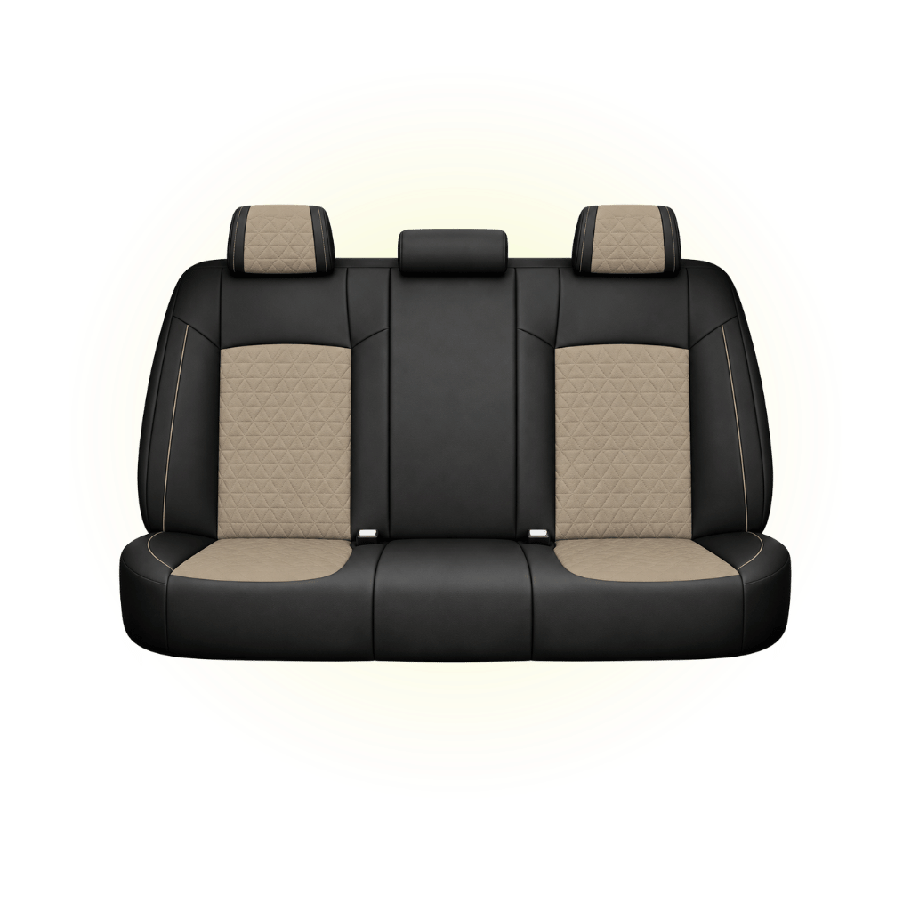 Black & Sand Custom Seat Cover