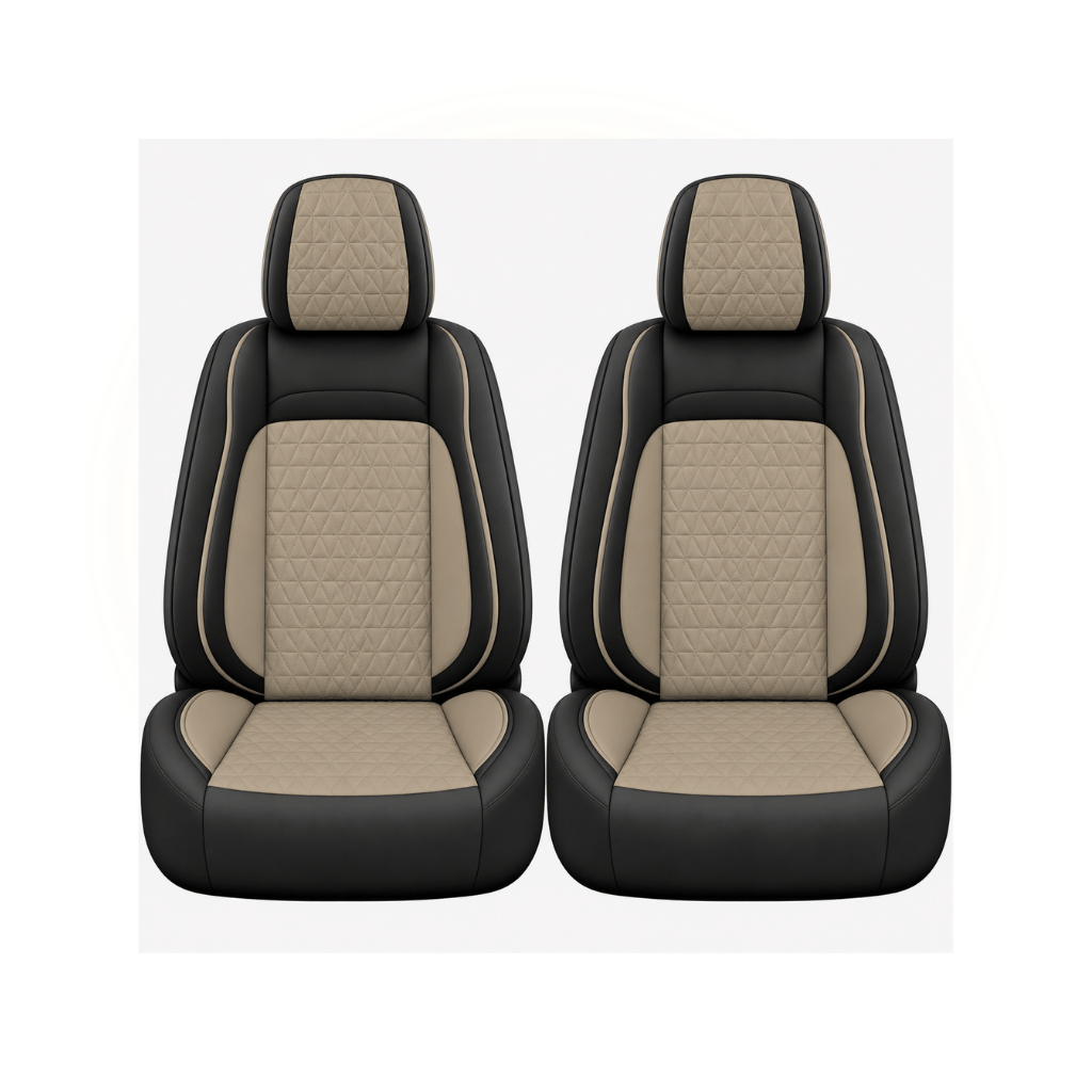 Black & Sand Custom Seat Cover
