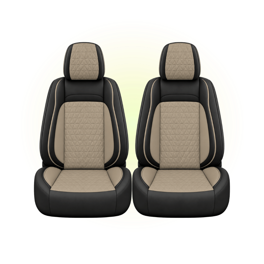 Black & Sand Custom Seat Cover