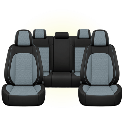 Black & Slate Blue Custom Seat Cover