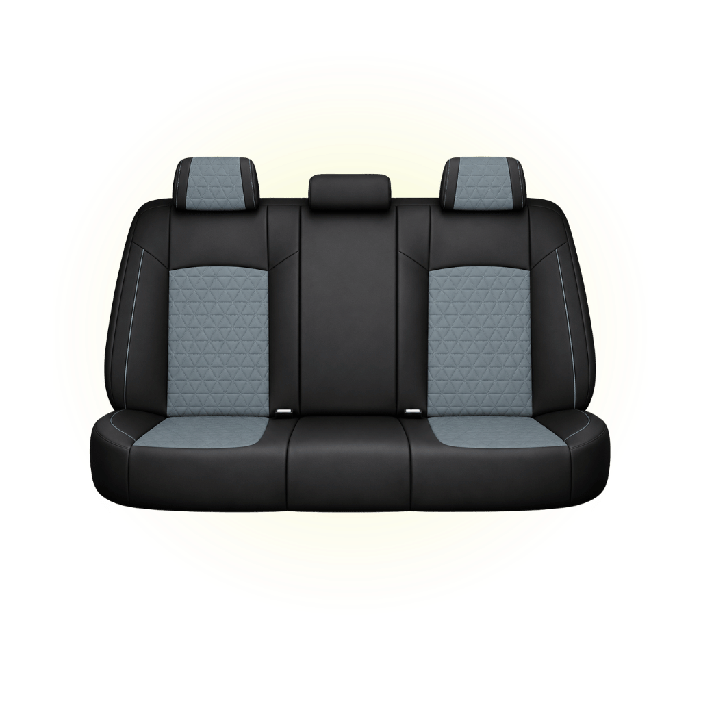 Black & Slate Blue Custom Seat Cover