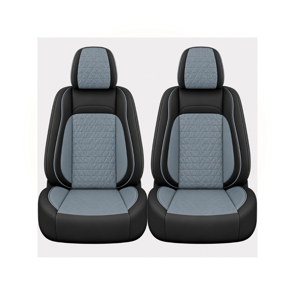 Black & Slate Blue Custom Seat Cover