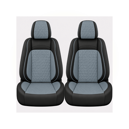 Black & Slate Blue Custom Seat Cover