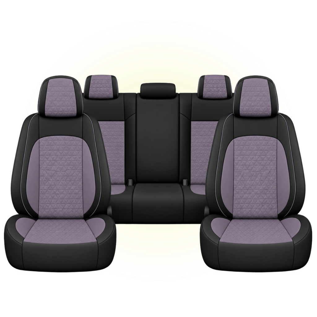 Black & Soft Plum Custom Seat Cover