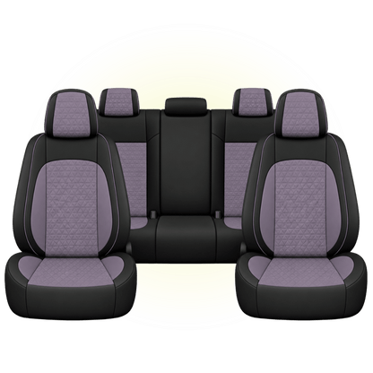 Black & Soft Plum Custom Seat Cover