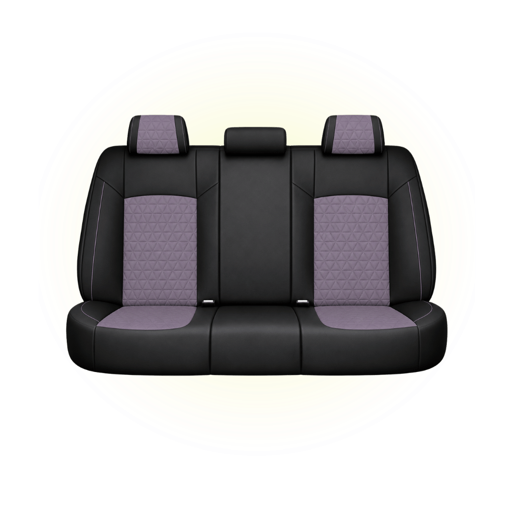 Black & Soft Plum Custom Seat Cover