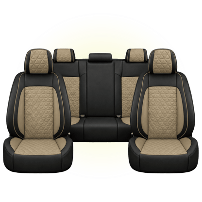Black & Warm Khaki Custom Seat Cover