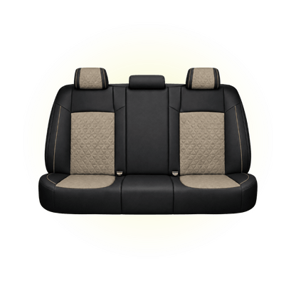 Black & Warm Khaki Custom Seat Cover