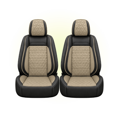 Black & Warm Khaki Custom Seat Cover