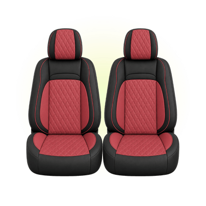 Black & Wine Red Custom Seat Cover