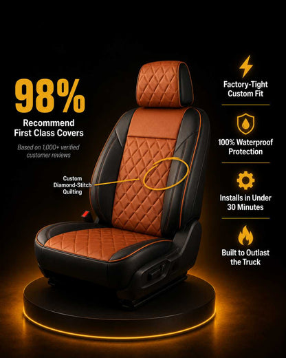 Black & Dark Purple Custom Seat Cover