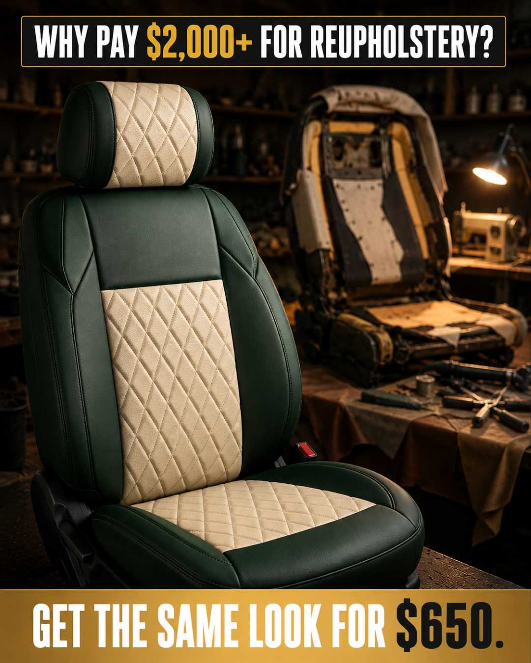 Black Custom Seat Cover