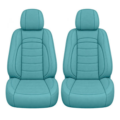 Aqua Blue Basic custom seat covers, fronts