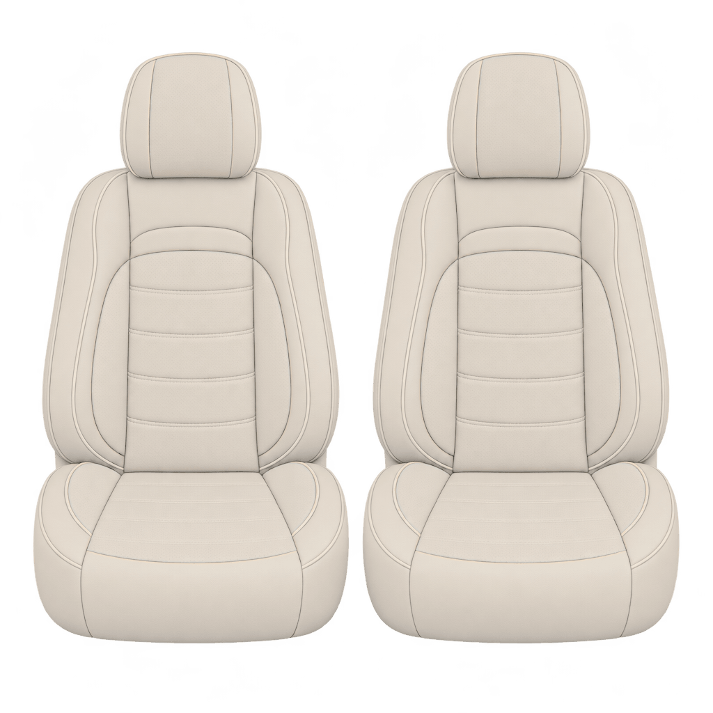 Beige Basic custom seat covers, fronts
