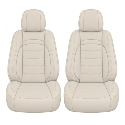 Beige Basic custom seat covers, fronts
