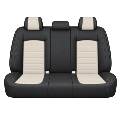 Black & Beige Basic custom seat covers, backs