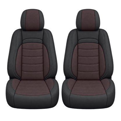 Black & Dark Mocha Basic custom seat covers, fronts