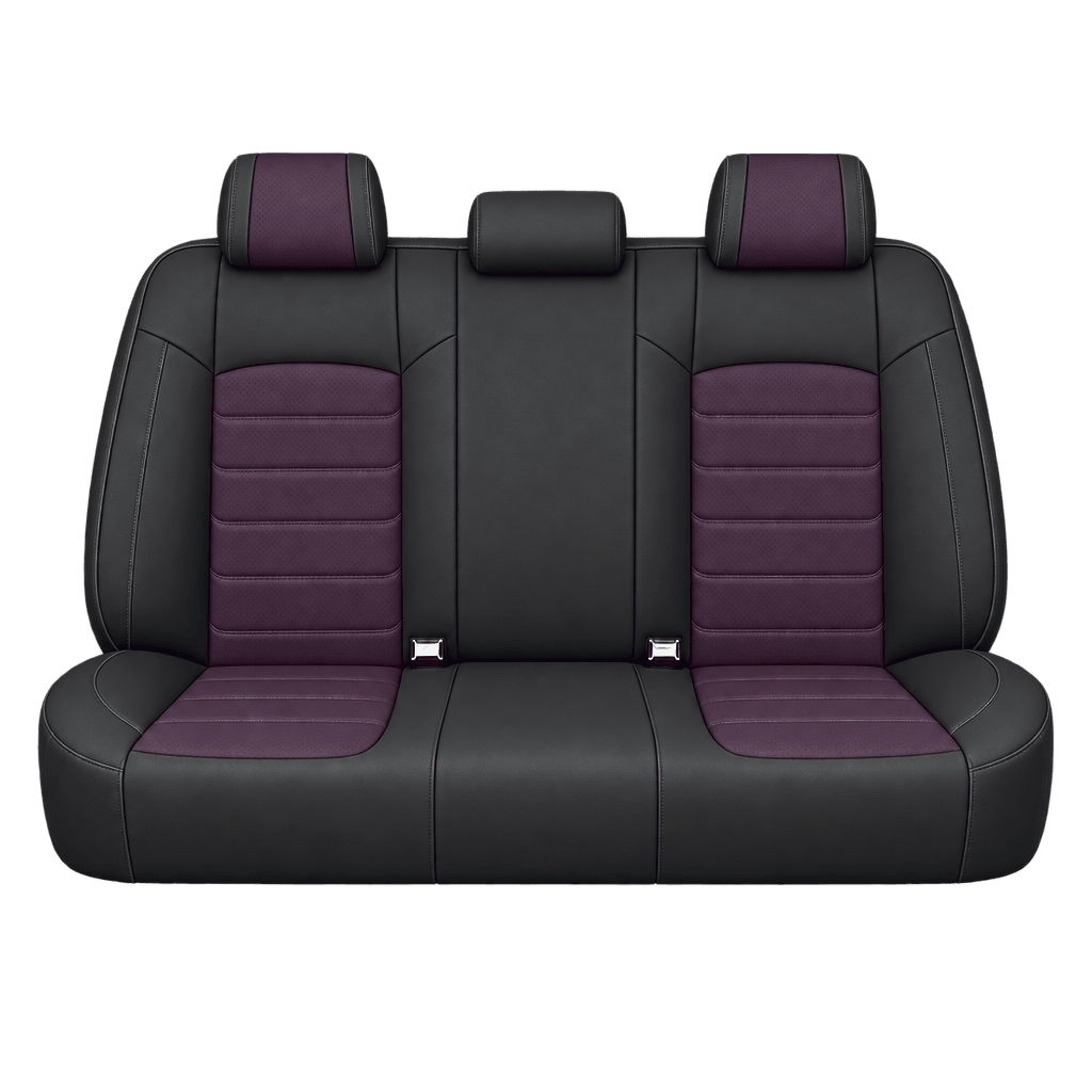 Black & Dark Purple Basic custom seat covers, backs