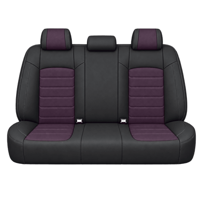 Black & Dark Purple Basic custom seat covers, backs