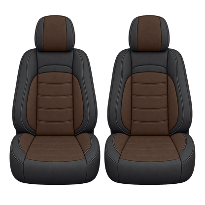Black & Espresso Brown Basic custom seat covers, fronts