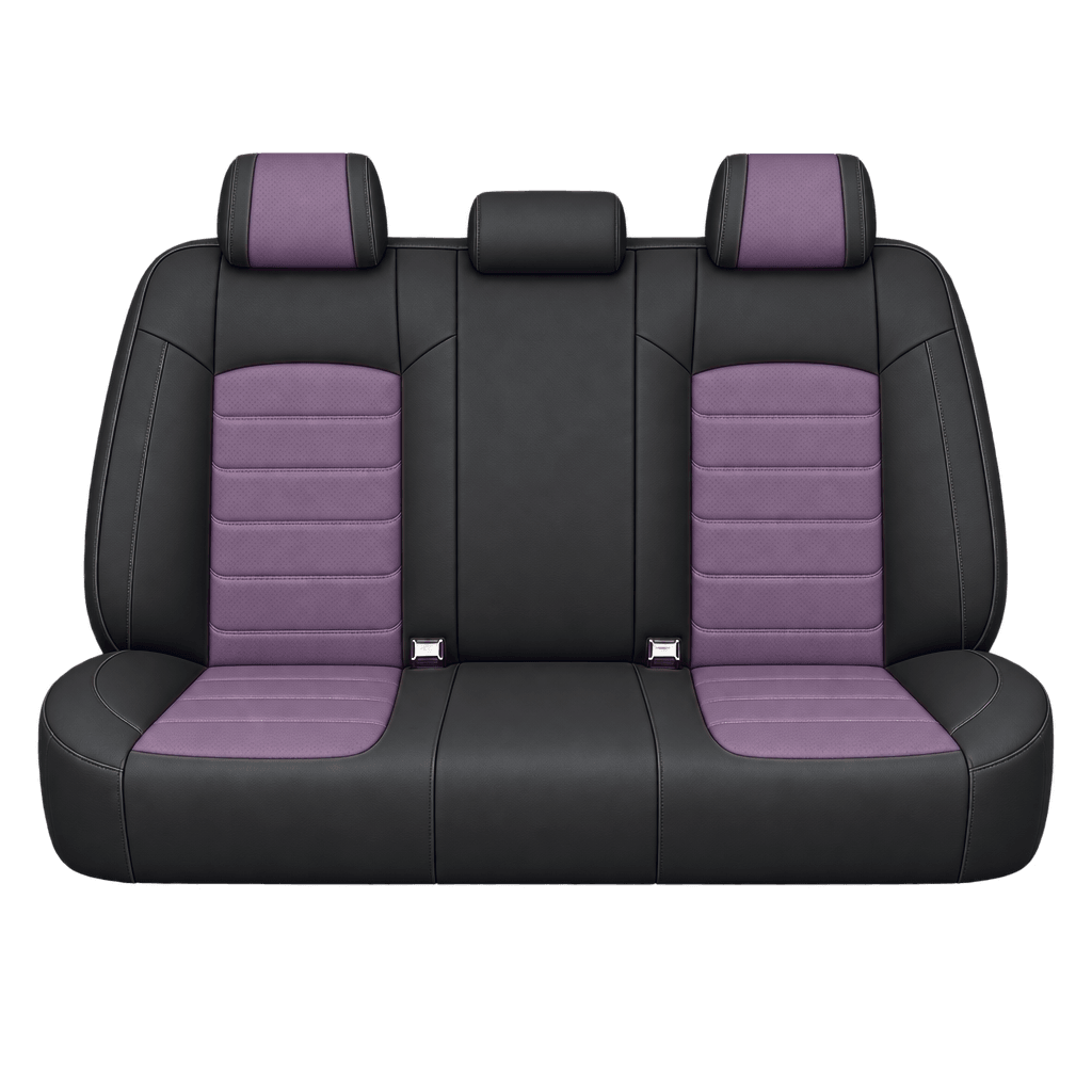 Black & Lavender Basic custom seat covers, backs